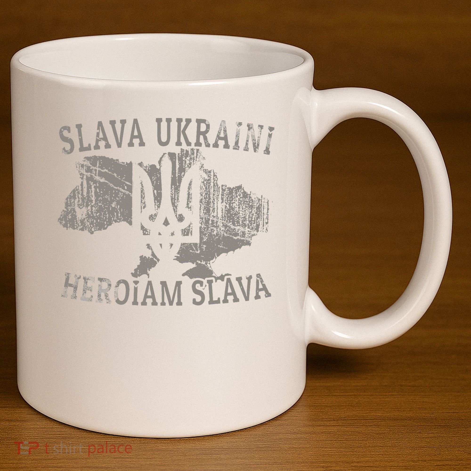 Slava Ukraini Glory To Ukraine Ukrainian Tryzub Zelensky 11oz C Handle Ceramic Mug