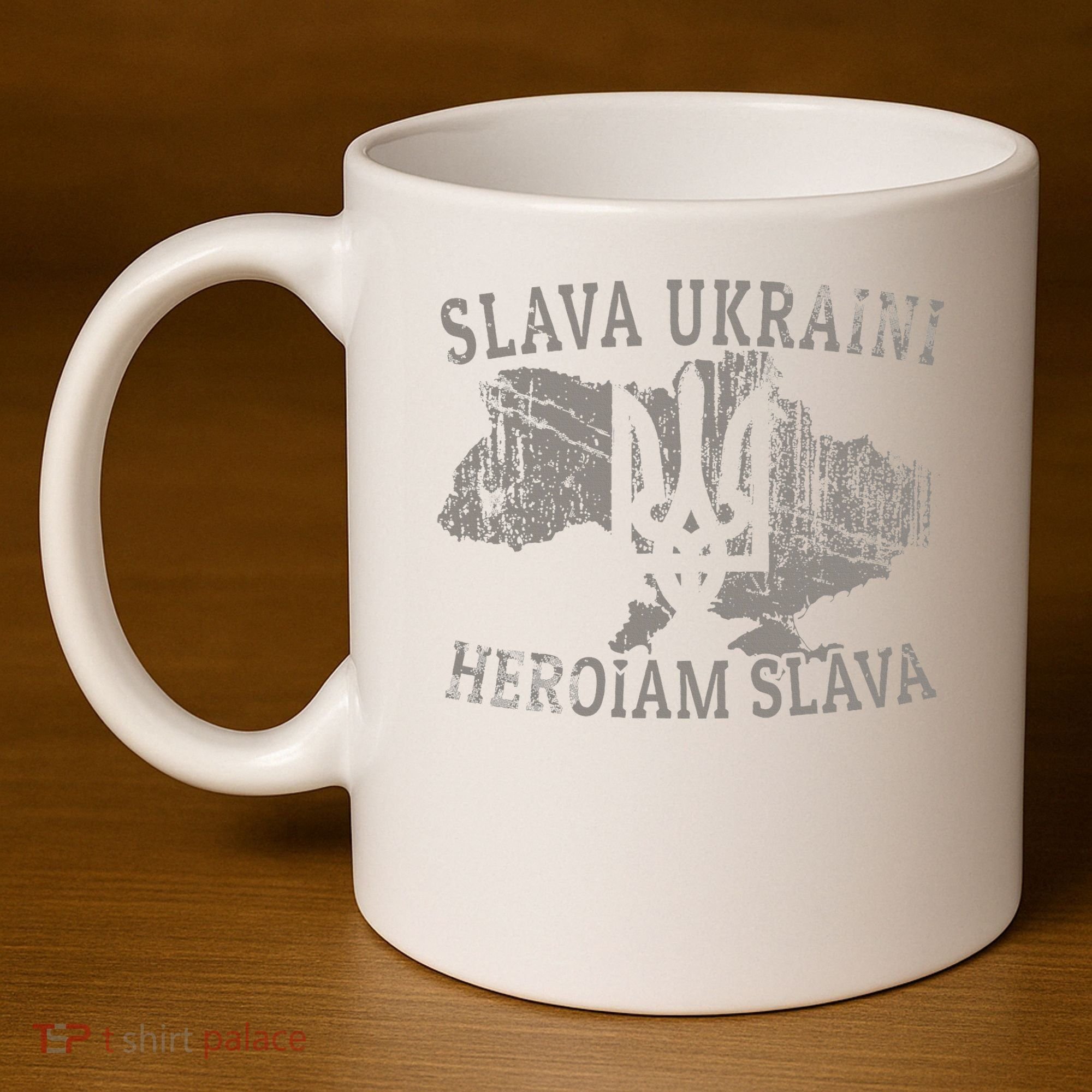 Slava Ukraini Glory To Ukraine Ukrainian Tryzub Zelensky 11oz C Handle Ceramic Mug