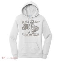 Slava Ukraini Glory To Ukraine Ukrainian Tryzub Zelensky Women's Hoodie thumb 0