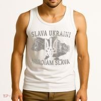 Slava Ukraini Glory To Ukraine Ukrainian Tryzub Zelensky Tank Top thumb 3