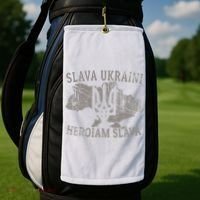 Slava Ukraini Glory To Ukraine Ukrainian Tryzub Zelensky Golf Towel thumb 2