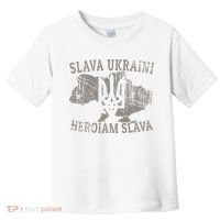 Slava Ukraini Glory To Ukraine Ukrainian Tryzub Zelensky Toddler T-Shirt thumb 0