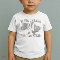 Slava Ukraini Glory To Ukraine Ukrainian Tryzub Zelensky Toddler T-Shirt thumb 2
