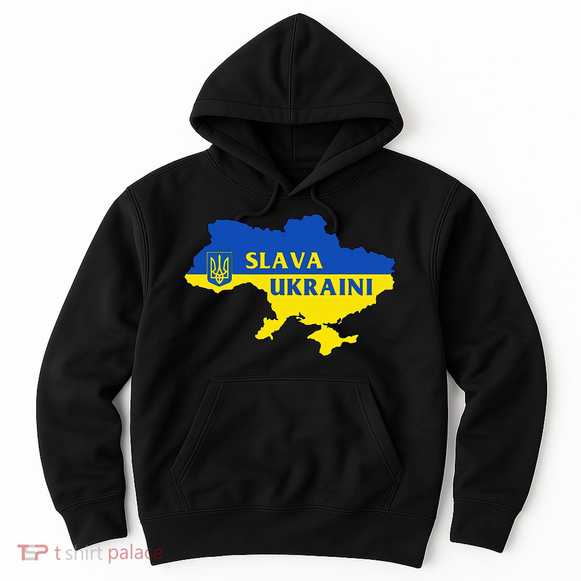 Slava Ukraini Glory To Ukraine Support Ukrainian Flag Hoodie