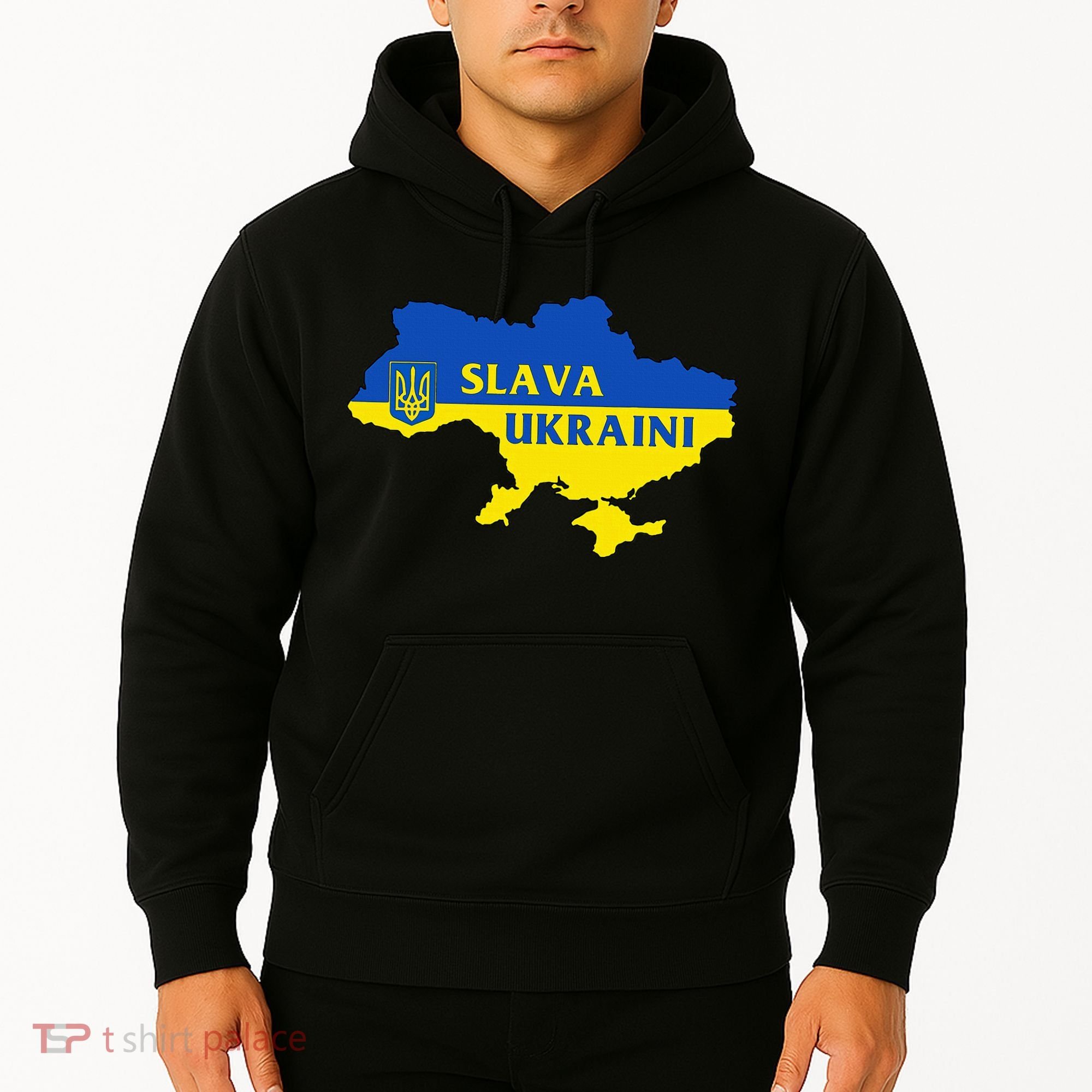 Slava Ukraini Glory To Ukraine Support Ukrainian Flag Hoodie