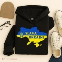 Slava Ukraini Glory To Ukraine Support Ukrainian Flag Hoodie thumb 4