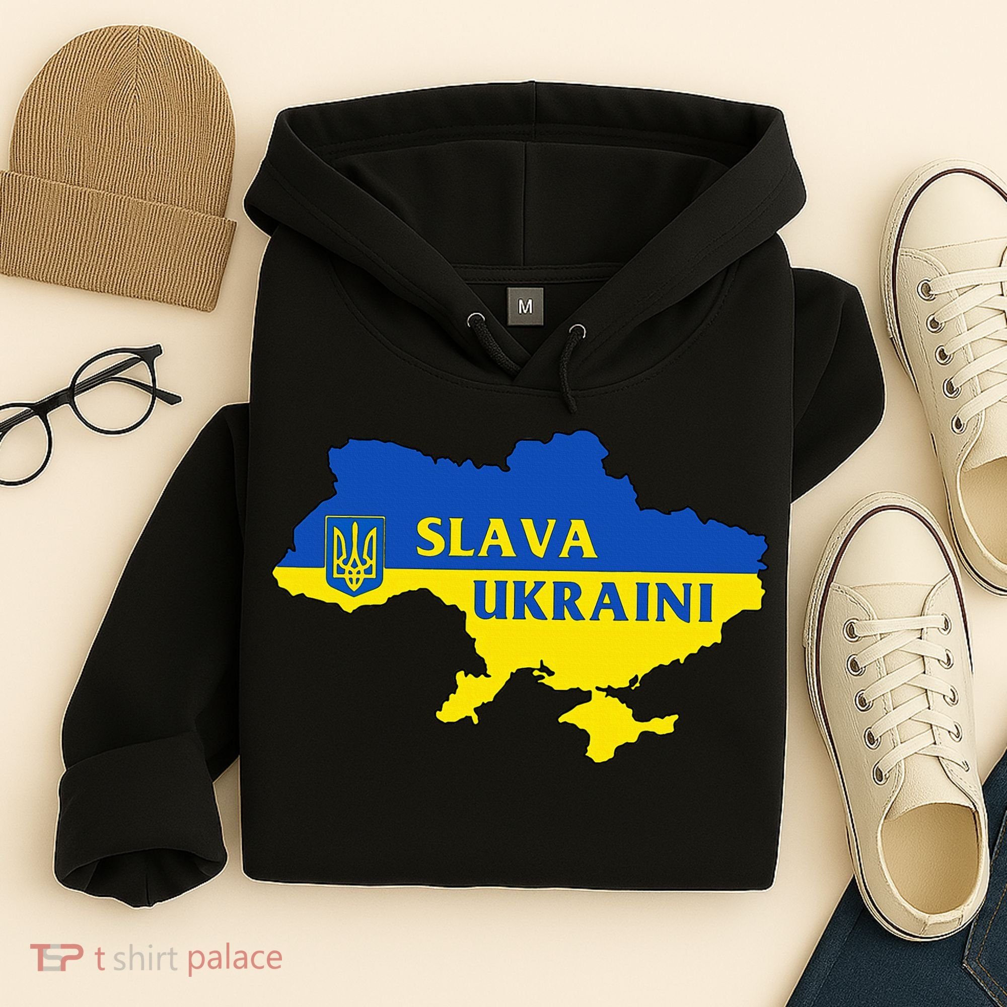 Slava Ukraini Glory To Ukraine Support Ukrainian Flag Hoodie