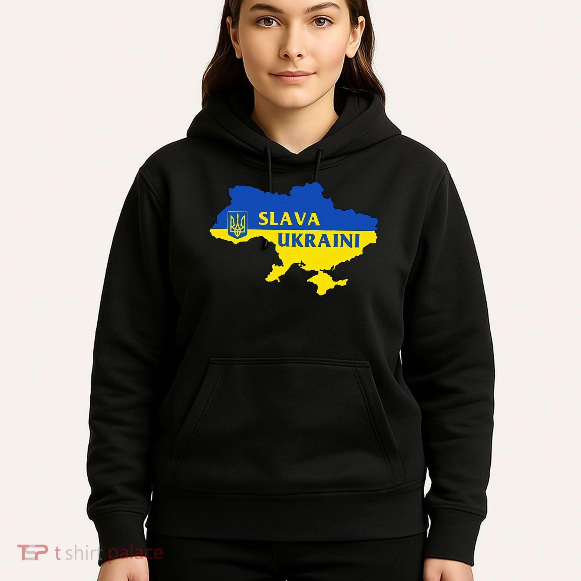Slava Ukraini Glory To Ukraine Support Ukrainian Flag Hoodie