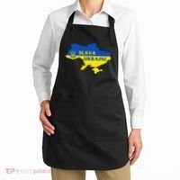 Slava Ukraini Glory To Ukraine Support Ukrainian Flag Apron thumb 2