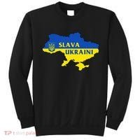 Slava Ukraini Glory To Ukraine Support Ukrainian Flag Sweatshirt thumb 0