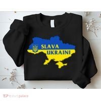 Slava Ukraini Glory To Ukraine Support Ukrainian Flag Sweatshirt thumb 2