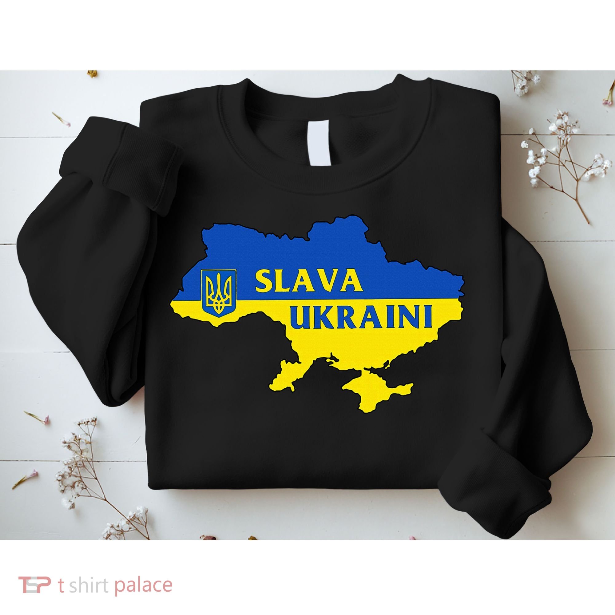 Slava Ukraini Glory To Ukraine Support Ukrainian Flag Sweatshirt