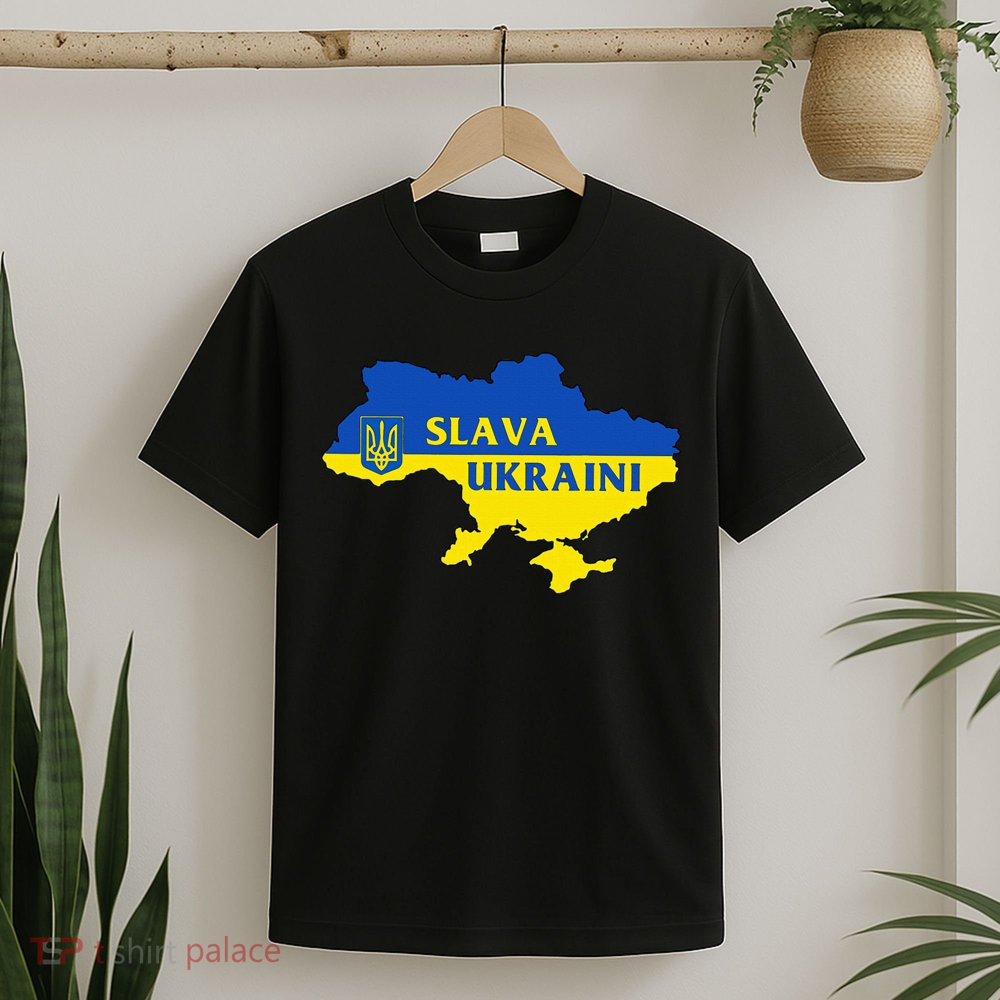 Slava Ukraini Glory To Ukraine Support Ukrainian Flag T-Shirt
