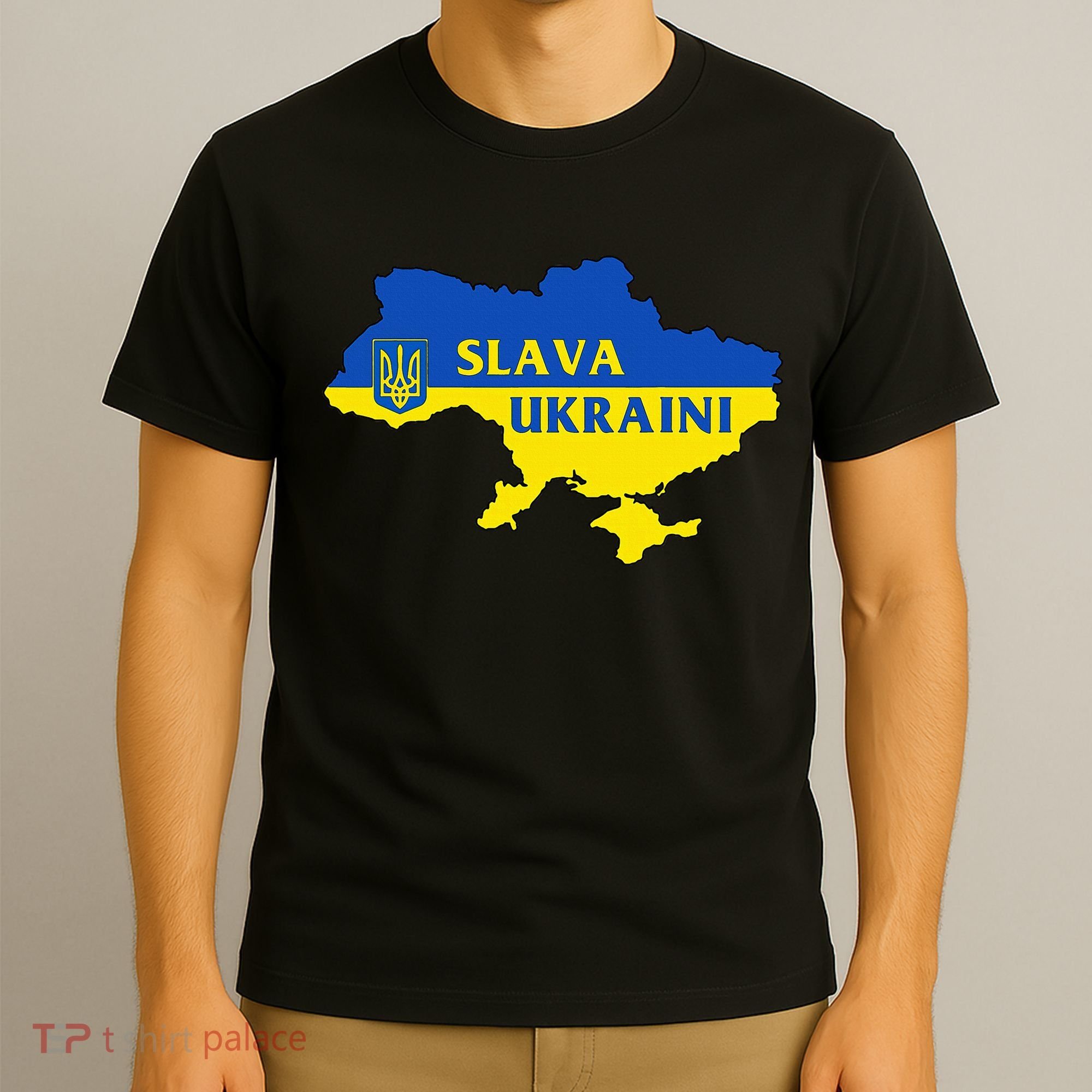 Slava Ukraini Glory To Ukraine Support Ukrainian Flag T-Shirt