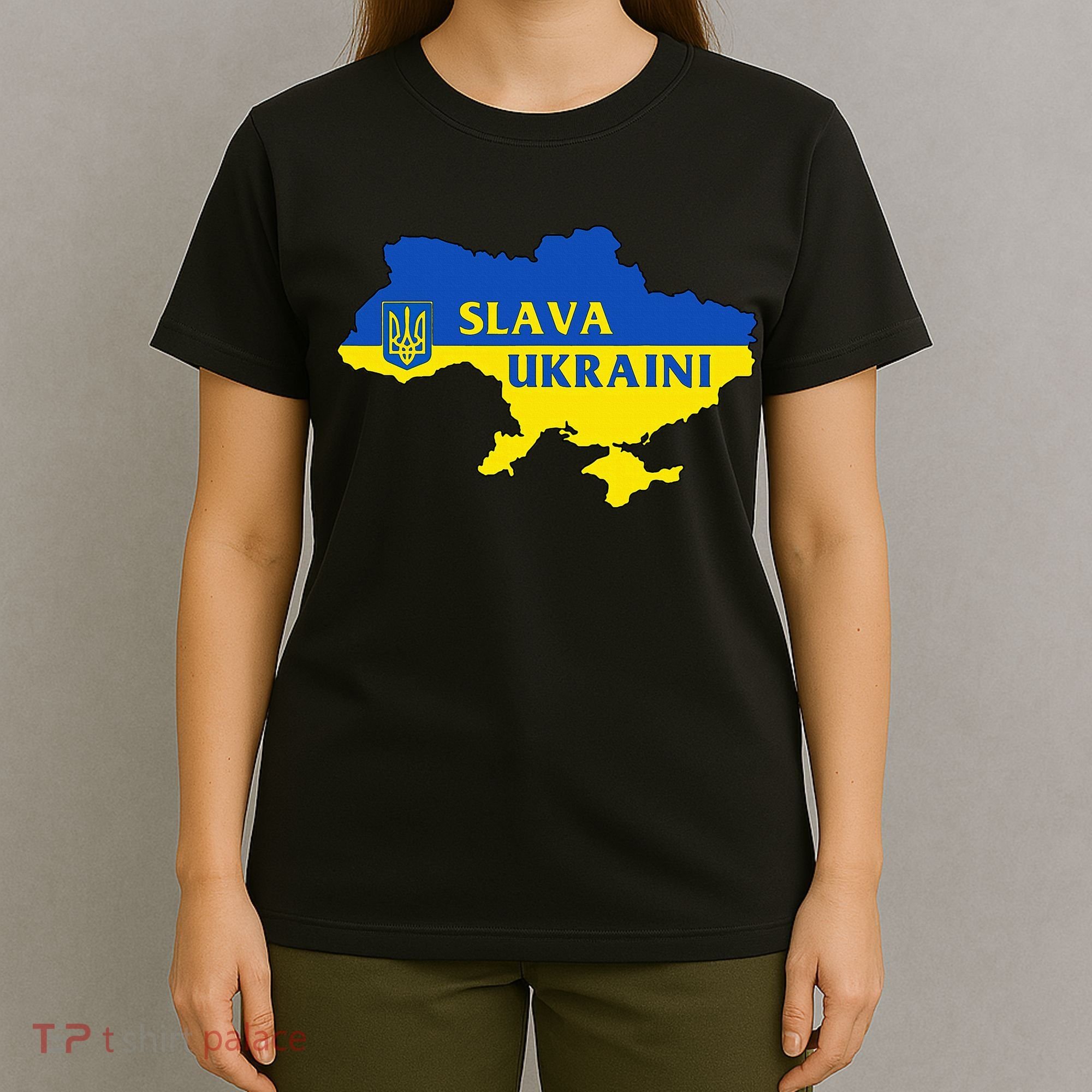 Slava Ukraini Glory To Ukraine Support Ukrainian Flag T-Shirt
