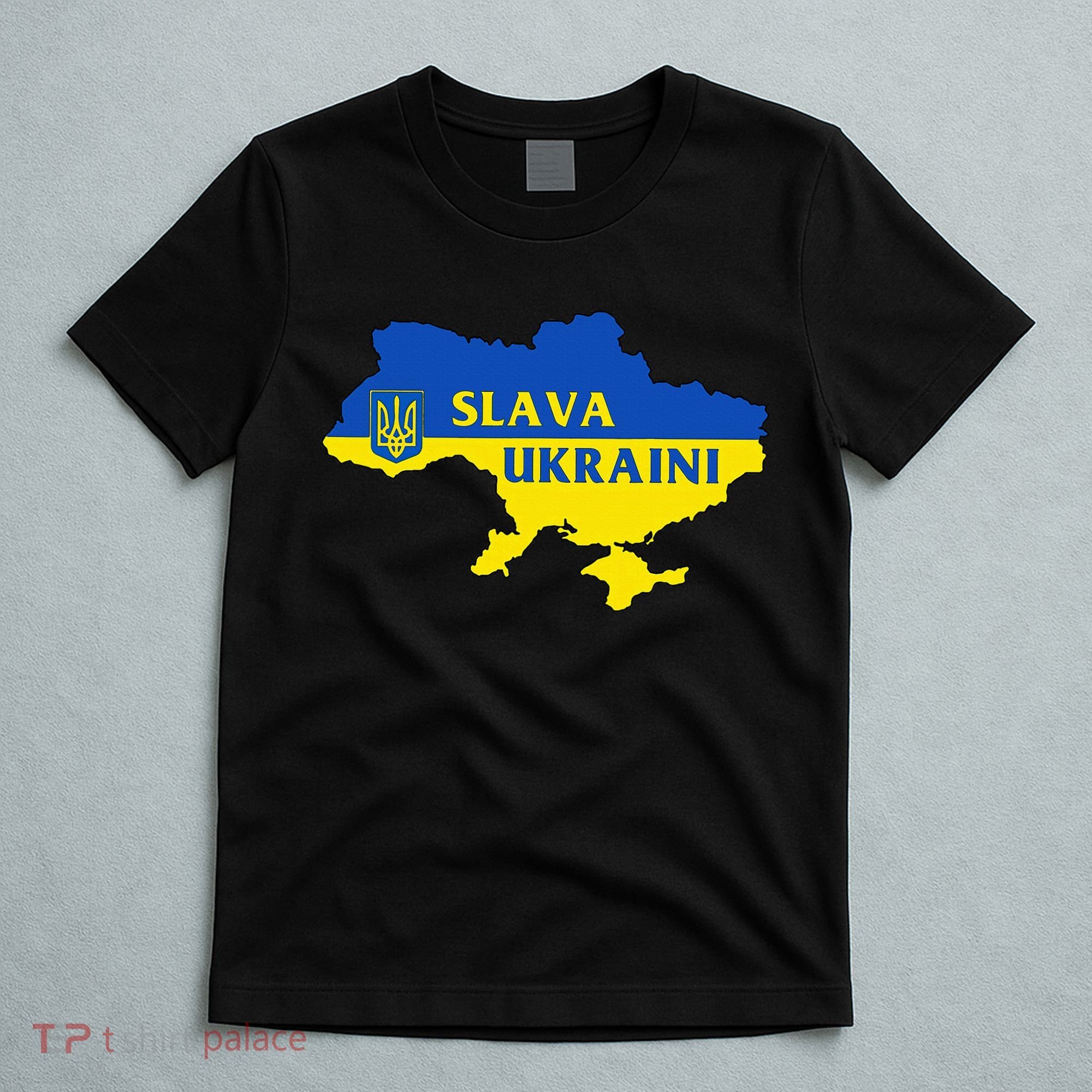 Slava Ukraini Glory To Ukraine Support Ukrainian Flag T-Shirt