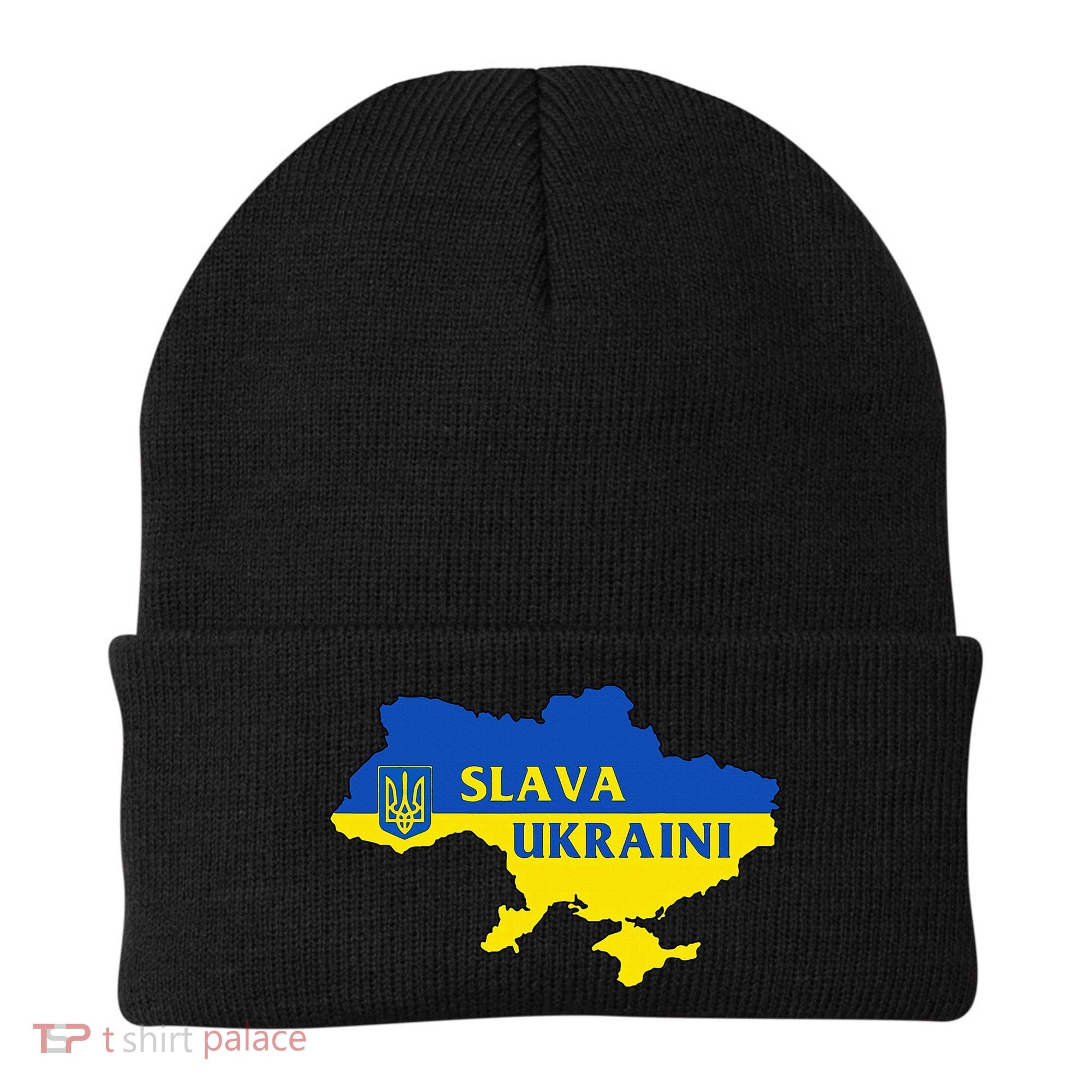 Slava Ukraini Glory To Ukraine Support Ukrainian Flag Beanie