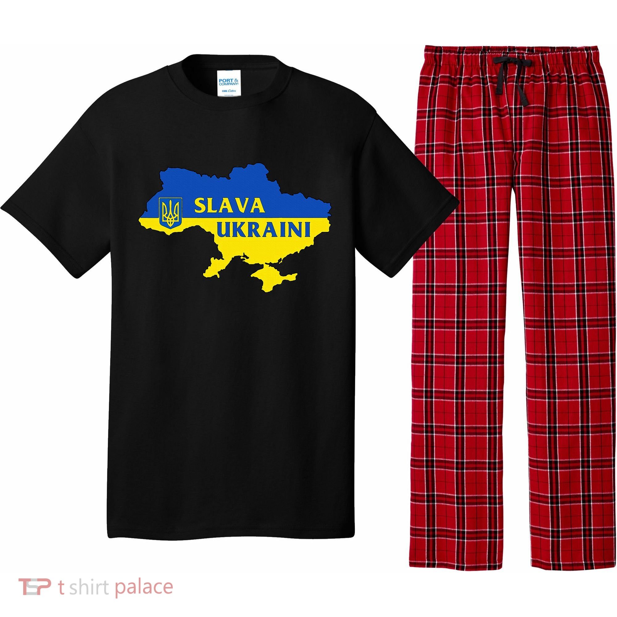 Slava Ukraini Glory To Ukraine Support Ukrainian Flag Pajama Set