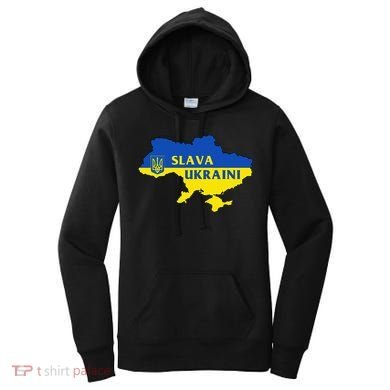 Slava Ukraini Glory To Ukraine Support Ukrainian Flag Women's Hoodie