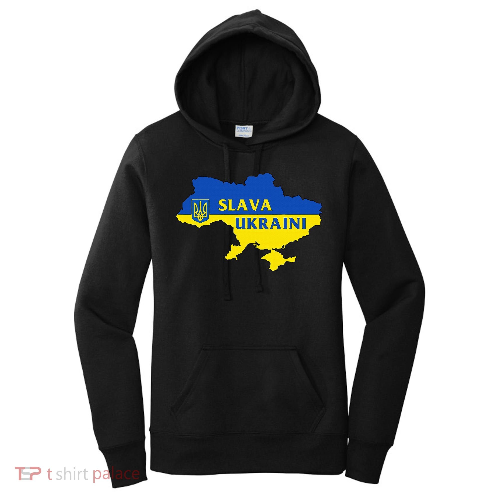 Slava Ukraini Glory To Ukraine Support Ukrainian Flag Women's Hoodie