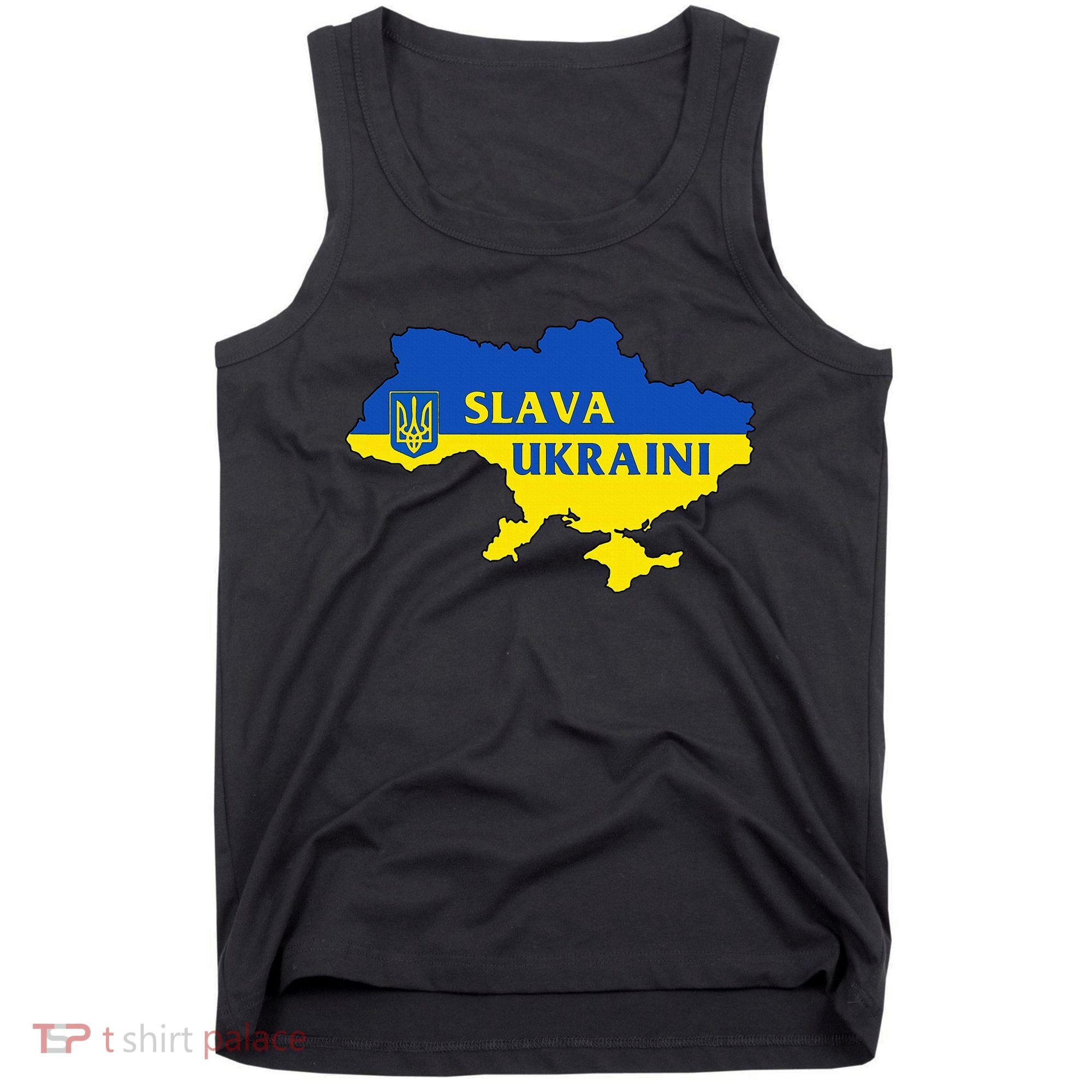 Slava Ukraini Glory To Ukraine Support Ukrainian Flag Tank Top