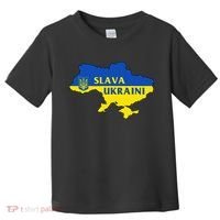 Slava Ukraini Glory To Ukraine Support Ukrainian Flag Toddler T-Shirt thumb 0