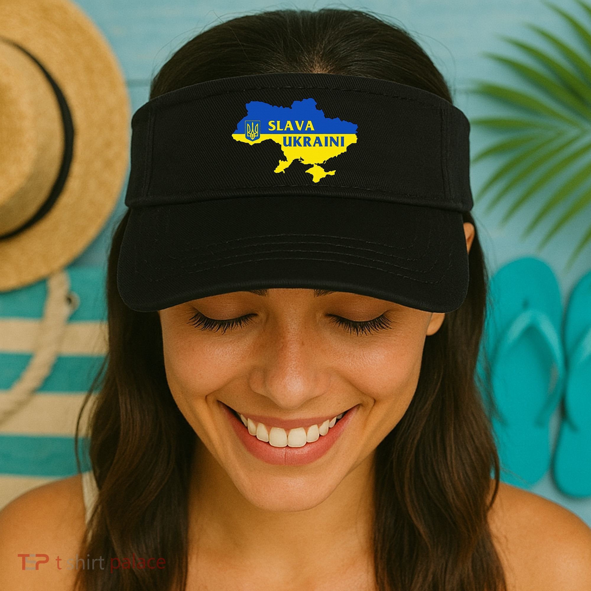Slava Ukraini Glory To Ukraine Support Ukrainian Flag Visor