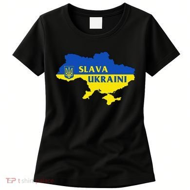 Slava Ukraini Glory To Ukraine Support Ukrainian Flag Women's T-Shirt