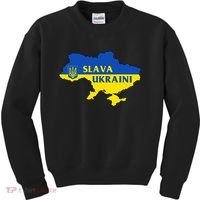 Slava Ukraini Glory To Ukraine Support Ukrainian Flag Kids Sweatshirt thumb 0
