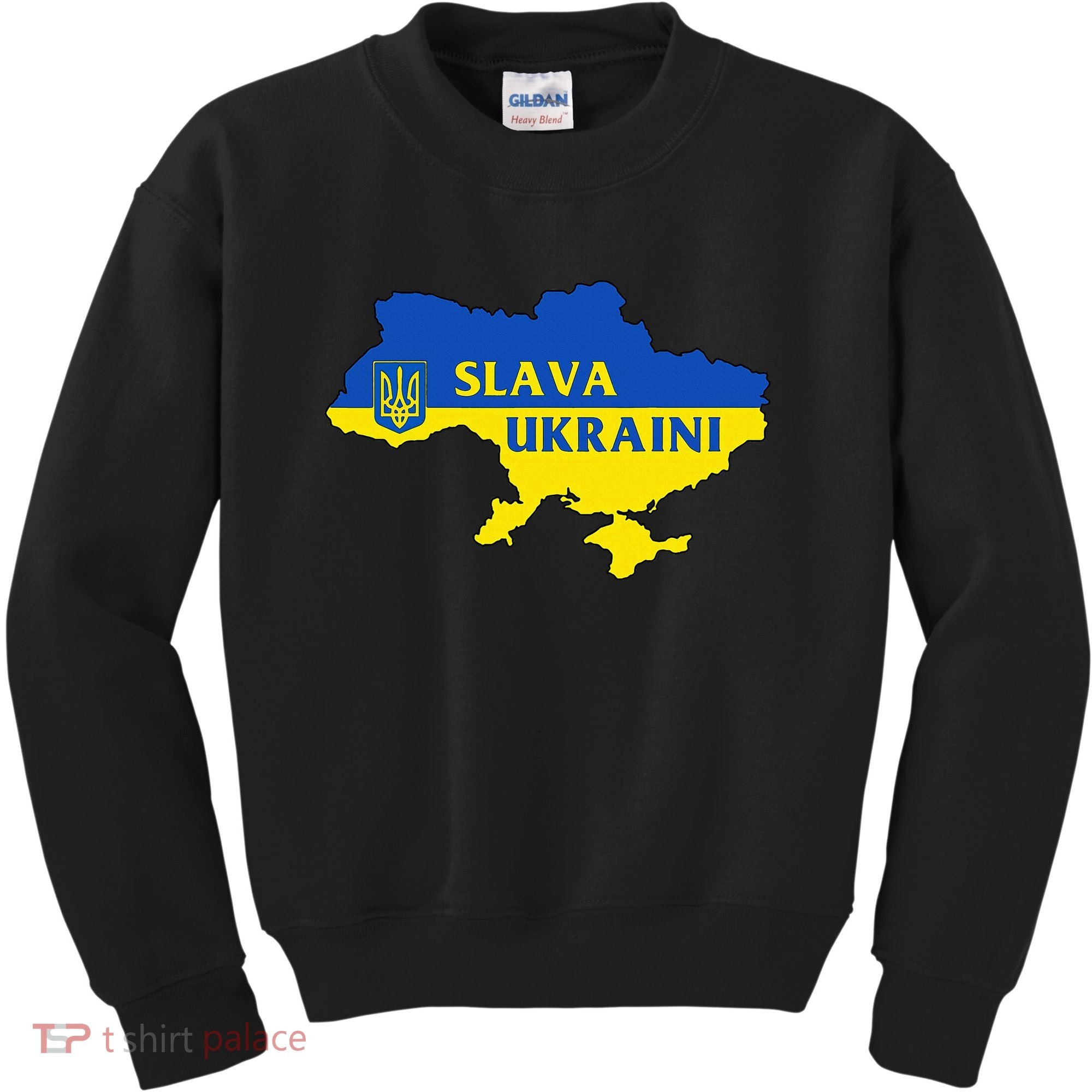 Slava Ukraini Glory To Ukraine Support Ukrainian Flag Kids Sweatshirt
