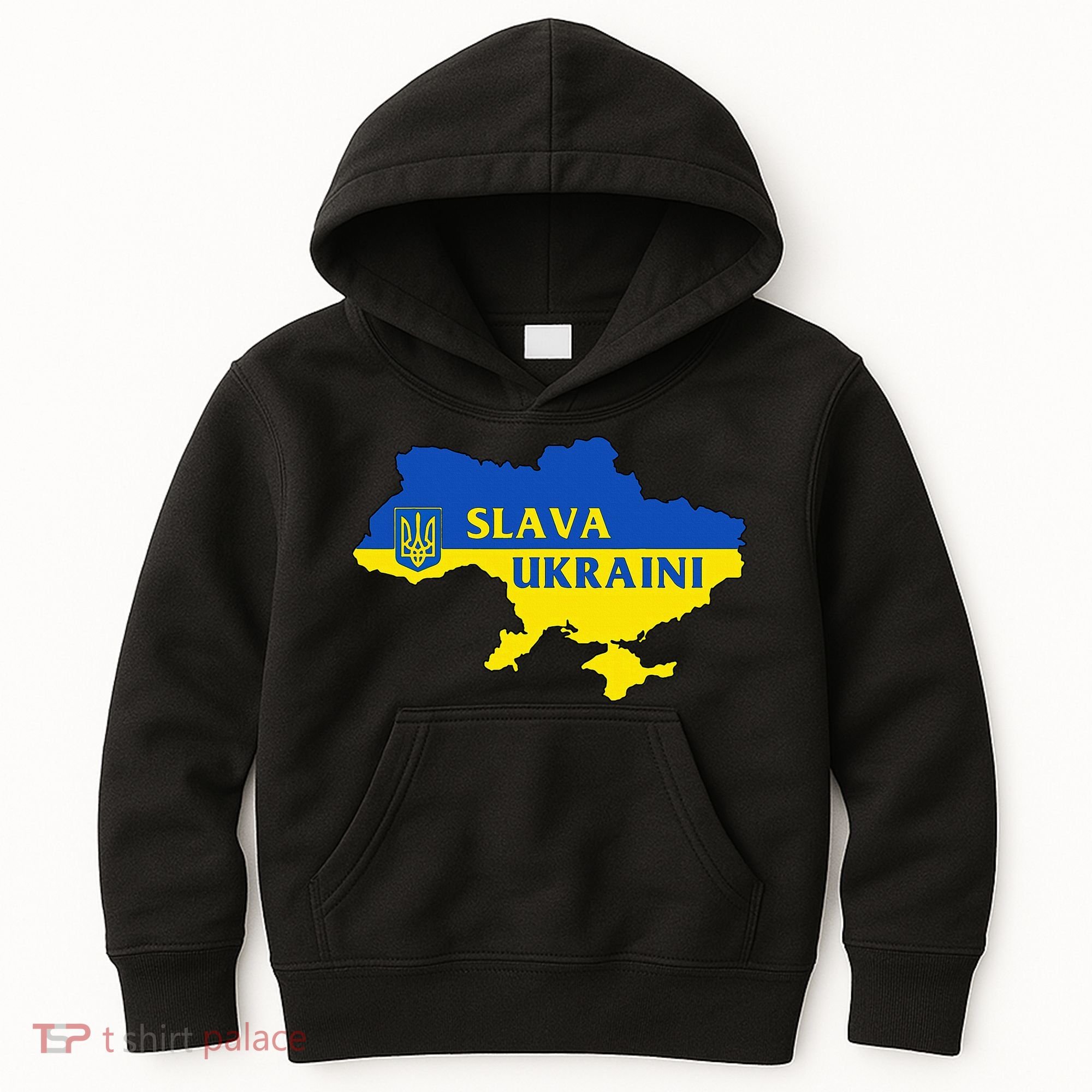 Slava Ukraini Glory To Ukraine Support Ukrainian Flag Kids Hoodie