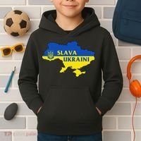 Slava Ukraini Glory To Ukraine Support Ukrainian Flag Kids Hoodie thumb 2