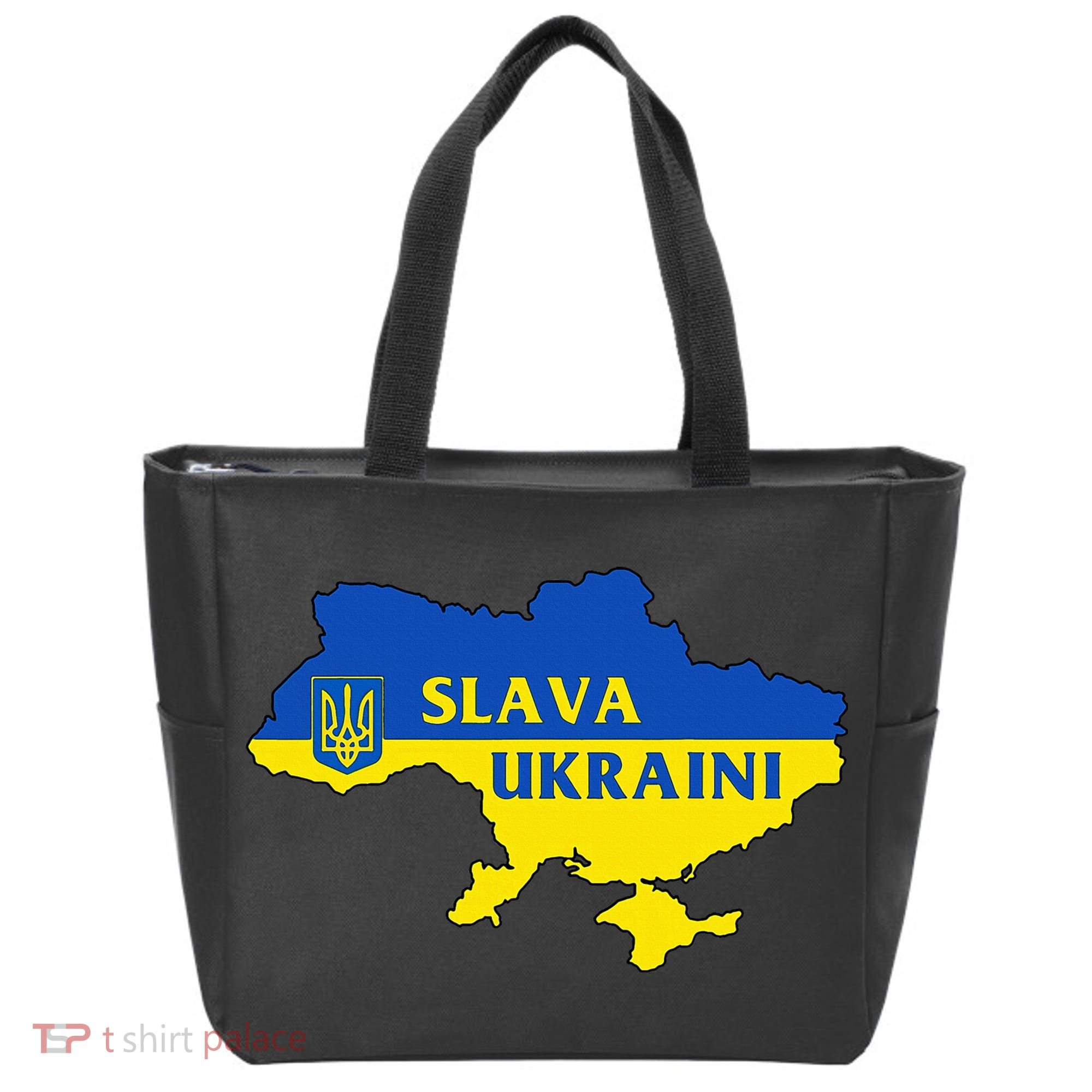 Slava Ukraini Glory To Ukraine Support Ukrainian Flag Tote Bag