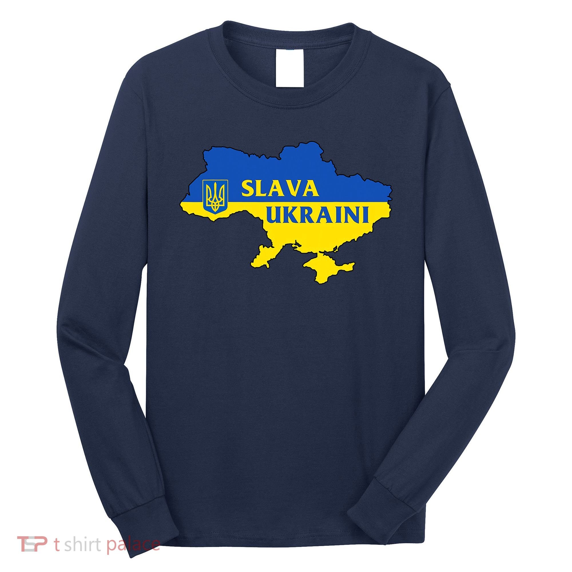 Slava Ukraini Glory To Ukraine Shirt Support Ukrainian Flag Long Sleeve Shirt