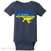 Slava Ukraini Glory To Ukraine Shirt Support Ukrainian Flag Baby Bodysuit thumb 0