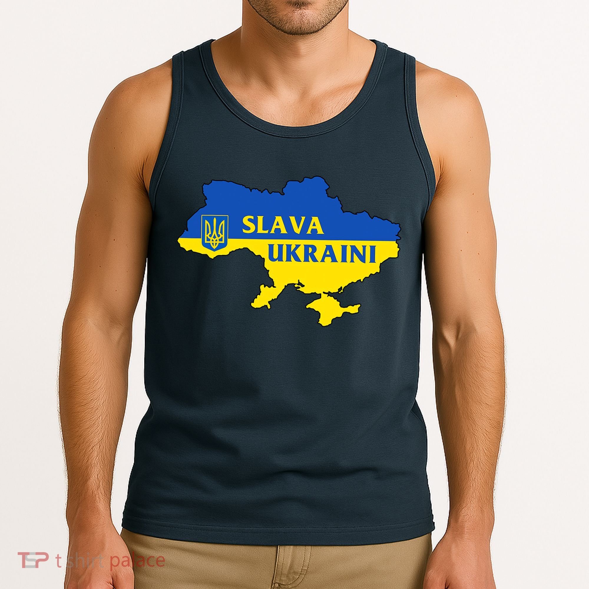 Slava Ukraini Glory To Ukraine Shirt Support Ukrainian Flag Tank Top
