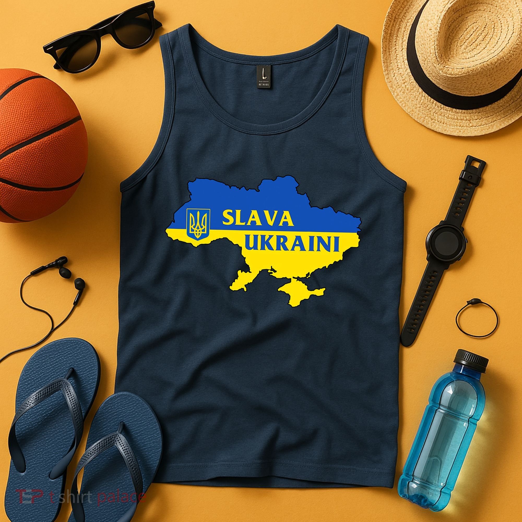 Slava Ukraini Glory To Ukraine Shirt Support Ukrainian Flag Tank Top