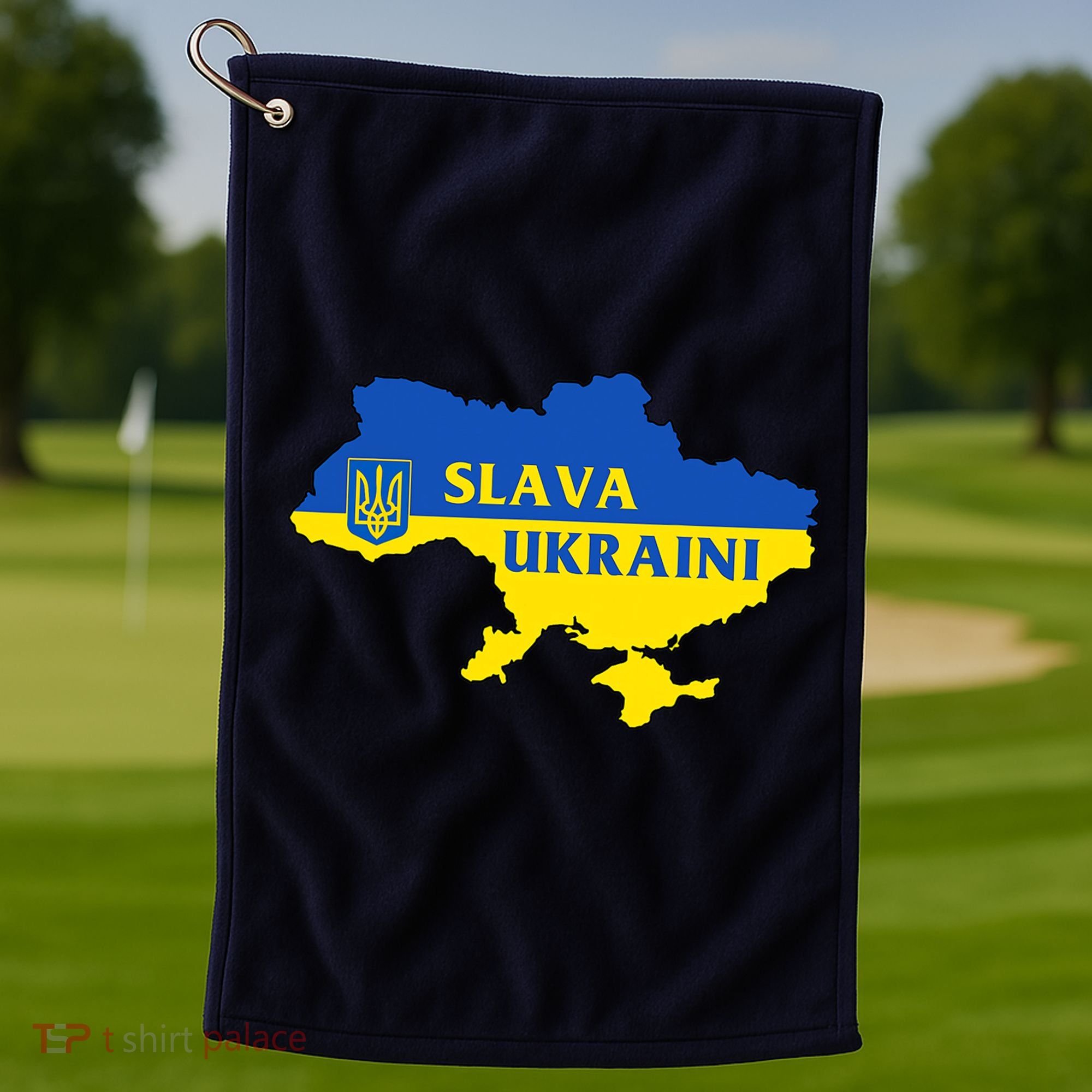 Slava Ukraini Glory To Ukraine Shirt Support Ukrainian Flag Golf Towel
