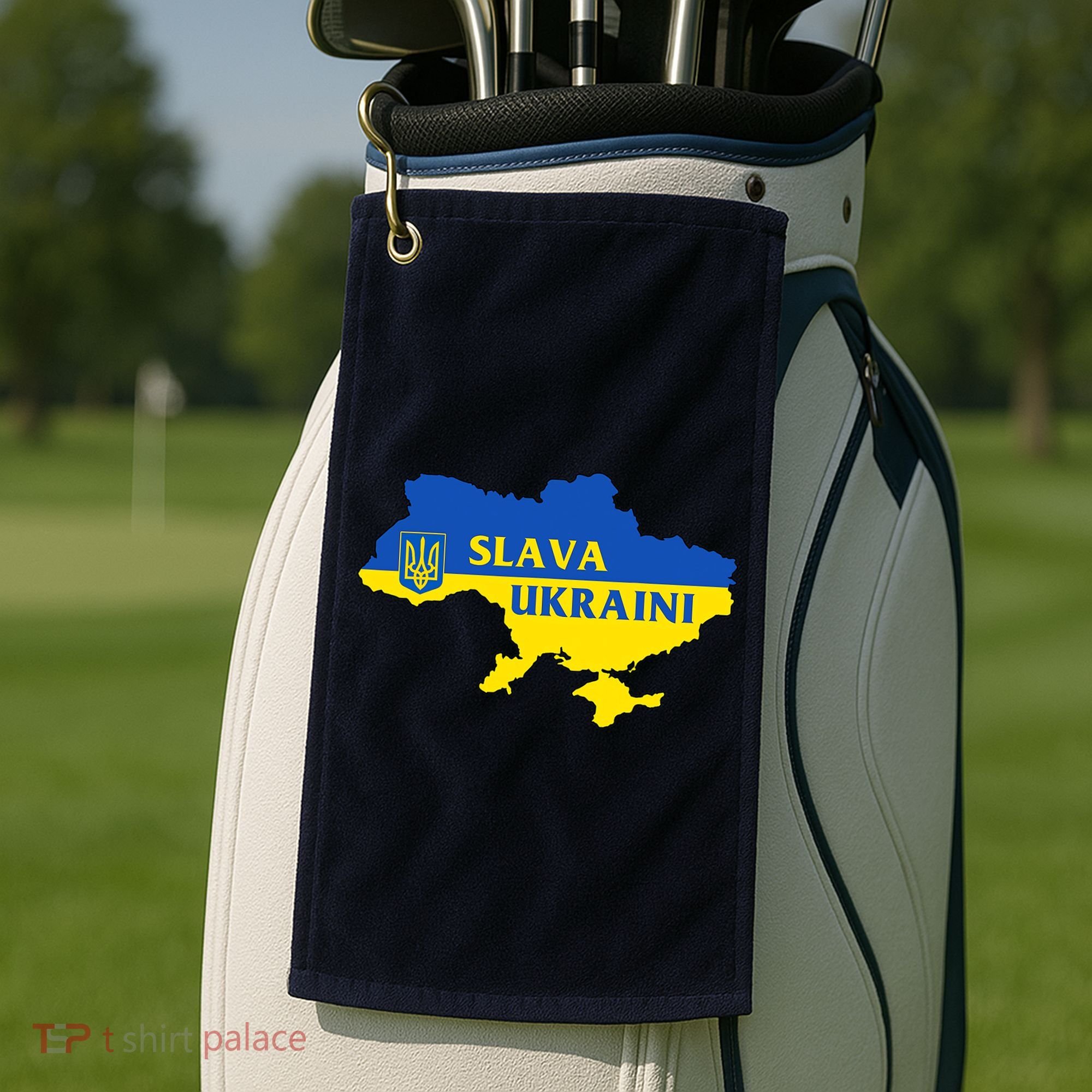 Slava Ukraini Glory To Ukraine Shirt Support Ukrainian Flag Golf Towel