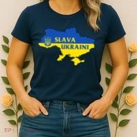 Slava Ukraini Glory To Ukraine Shirt Support Ukrainian Flag Women's T-Shirt thumb 2