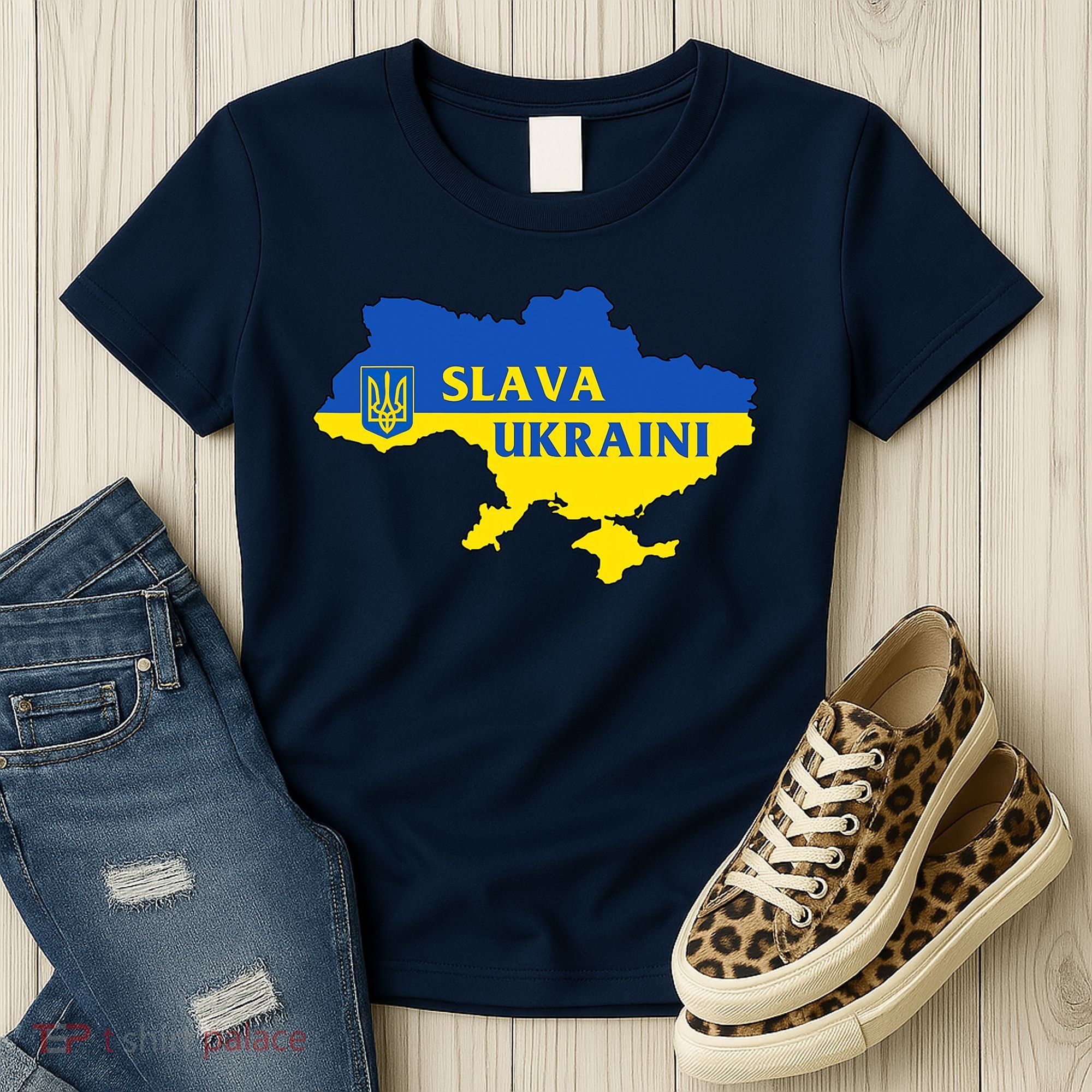 Slava Ukraini Glory To Ukraine Shirt Support Ukrainian Flag Women's T-Shirt