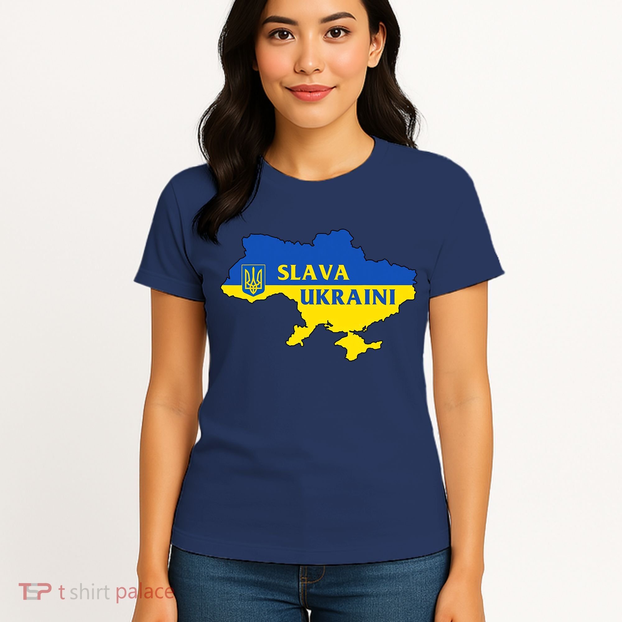 Slava Ukraini Glory To Ukraine Shirt Support Ukrainian Flag Women's T-Shirt