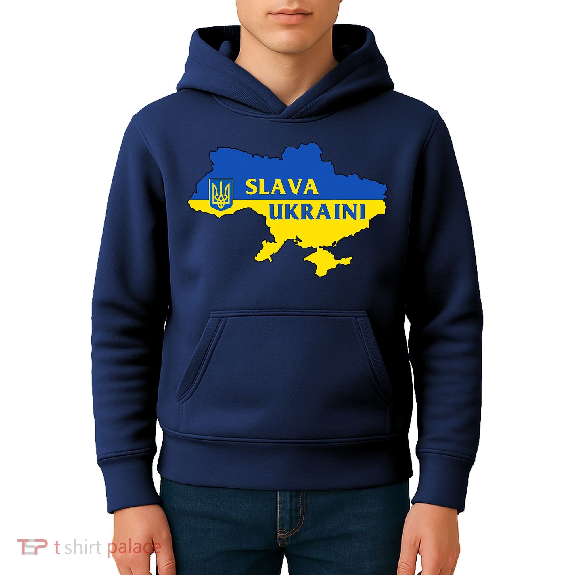 Slava Ukraini Glory To Ukraine Shirt Support Ukrainian Flag Kids Hoodie