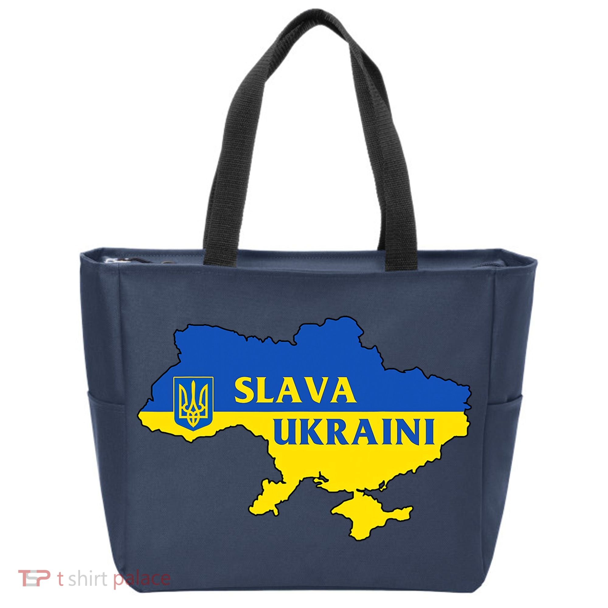 Slava Ukraini Glory To Ukraine Shirt Support Ukrainian Flag Tote Bag