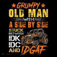 Sxs Utv Grumpy Old Man With Side By Side Mousepad thumb 1