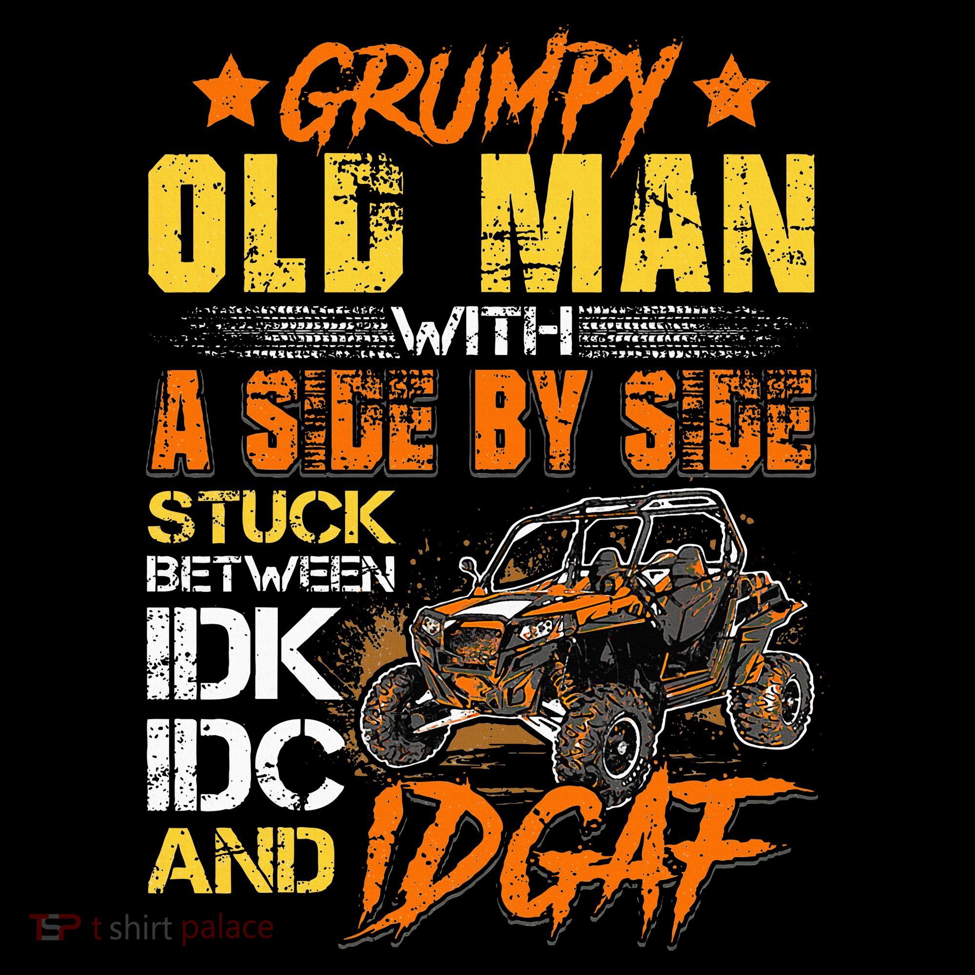 Sxs Utv Grumpy Old Man With Side By Side Ornament