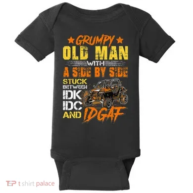 Sxs Utv Grumpy Old Man With Side By Side Baby Bodysuit