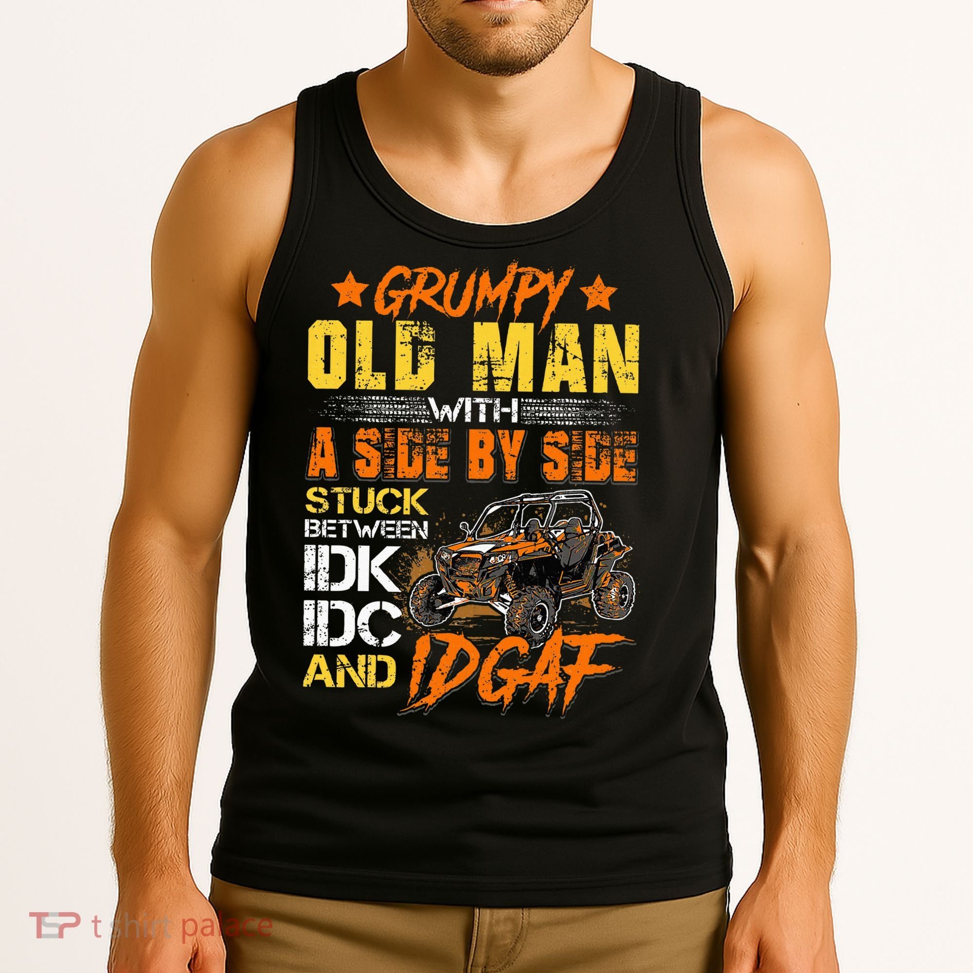 Sxs Utv Grumpy Old Man With Side By Side Tank Top