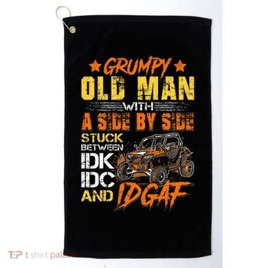Sxs Utv Grumpy Old Man With Side By Side Golf Towel