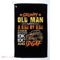 Sxs Utv Grumpy Old Man With Side By Side Golf Towel thumb 0
